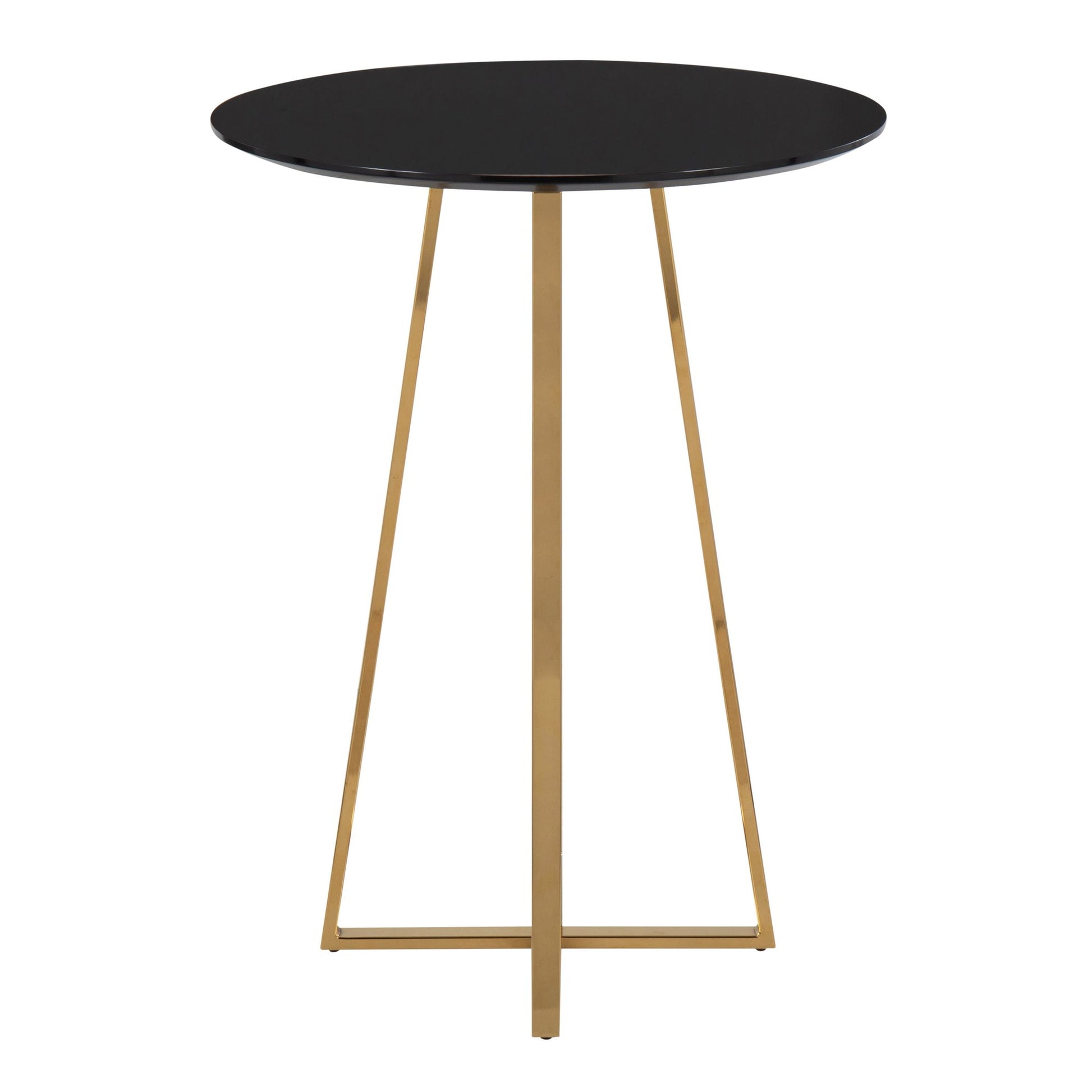 Cosmo Canary Contemporary/Glam Counter Table in Gold Steel and Black Wood By LumiSource | Bar Tables | Modishstore - 3