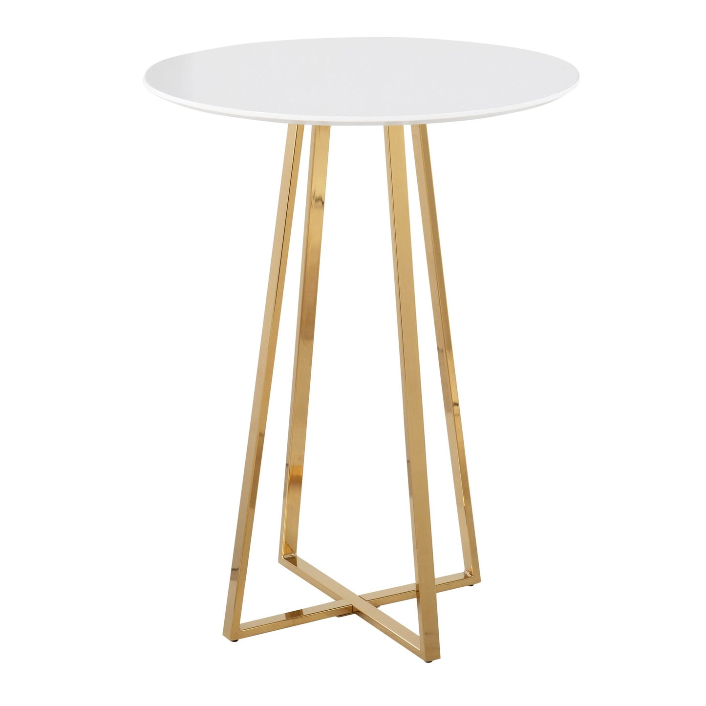 Cosmo Canary Contemporary/Glam Counter Table in Gold Steel and Black Wood By LumiSource | Bar Tables | Modishstore - 10