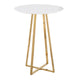 Cosmo Canary Contemporary/Glam Counter Table in Gold Steel and Black Wood By LumiSource | Bar Tables | Modishstore - 7