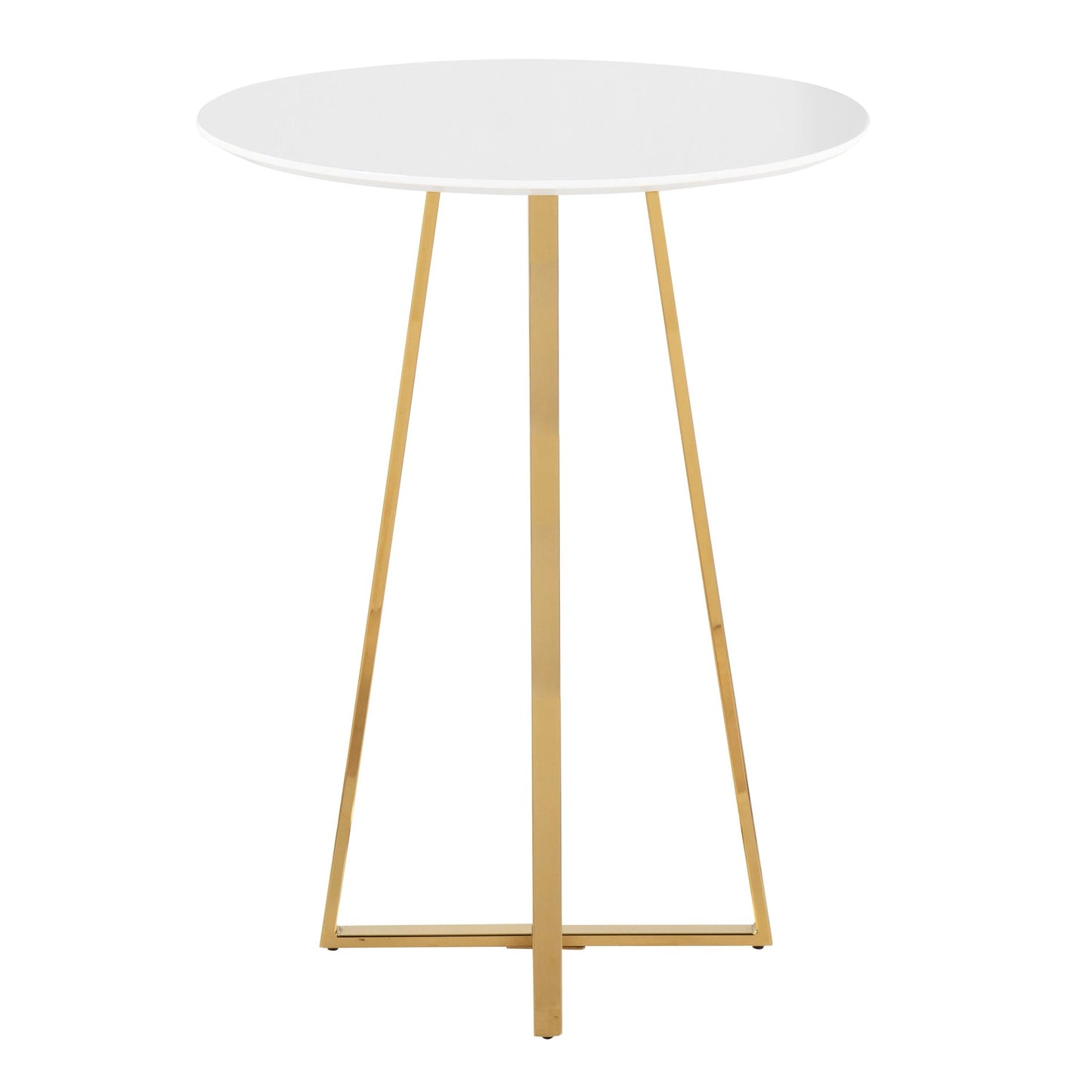 Cosmo Canary Contemporary/Glam Counter Table in Gold Steel and Black Wood By LumiSource | Bar Tables | Modishstore - 9