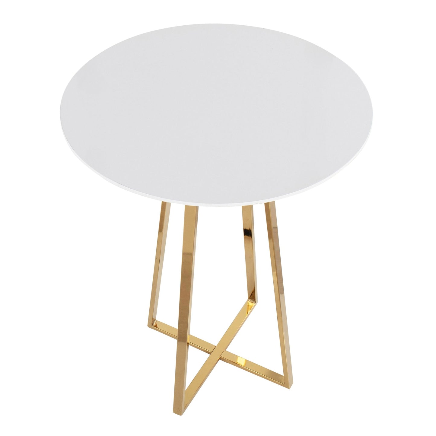 Cosmo Canary Contemporary/Glam Counter Table in Gold Steel and Black Wood By LumiSource | Bar Tables | Modishstore - 12