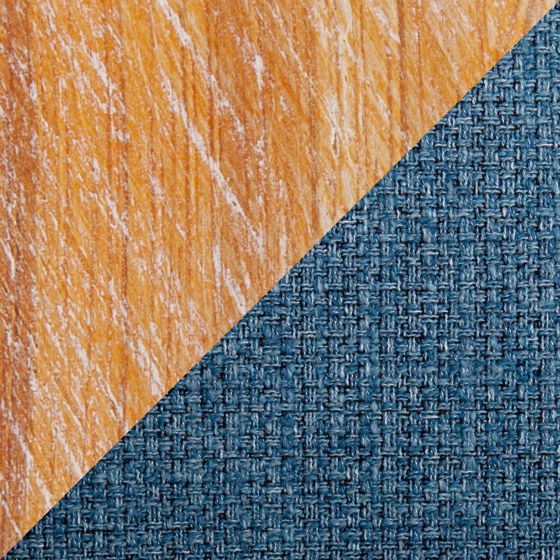 Cosmo Mid-Century Chair in Natural Bamboo and Blue Fabric By LumiSource | Side Chairs | Modishstore - 4