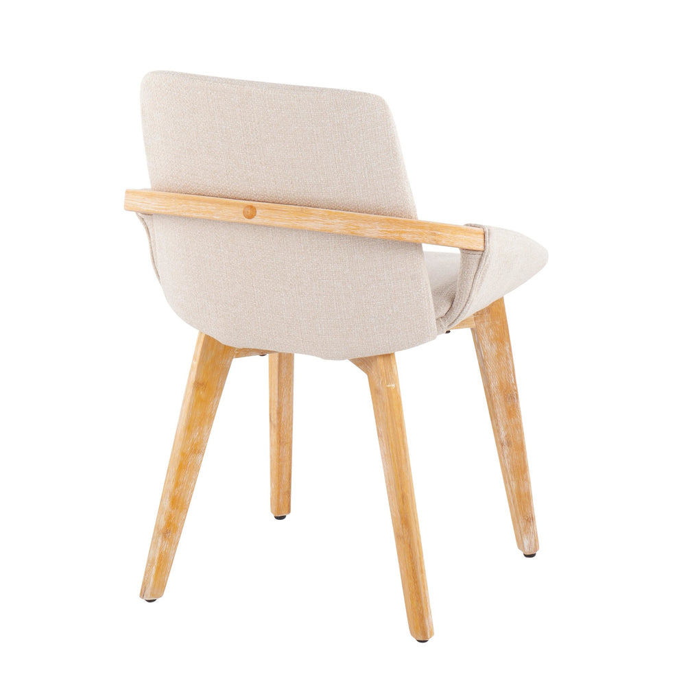 Cosmo Mid-Century Chair in Natural Bamboo and Blue Fabric By LumiSource | Side Chairs | Modishstore - 16