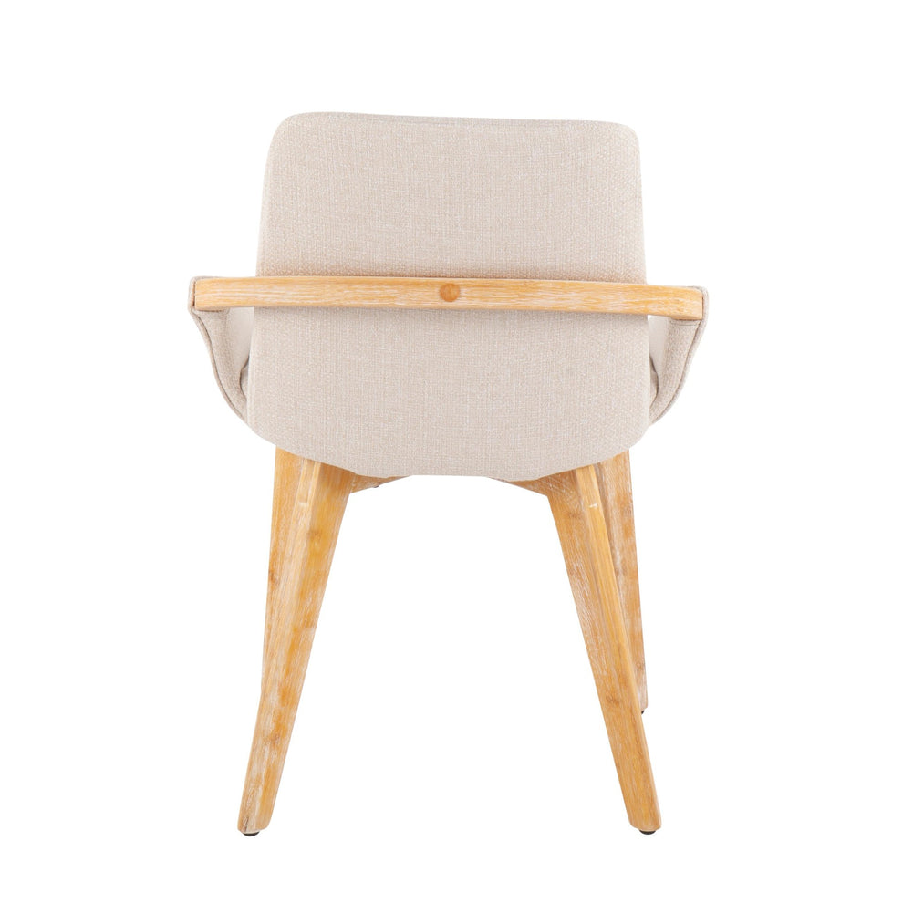 Cosmo Mid-Century Chair in Natural Bamboo and Blue Fabric By LumiSource | Side Chairs | Modishstore - 17