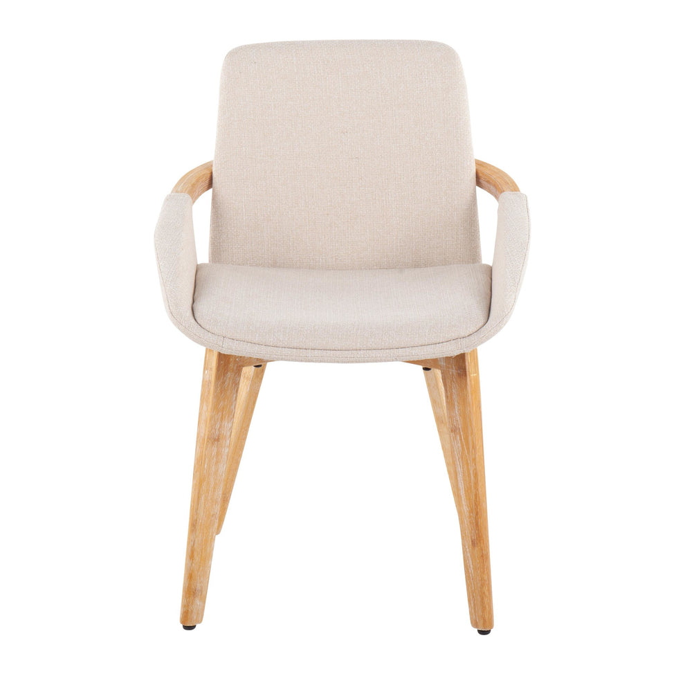 Cosmo Mid-Century Chair in Natural Bamboo and Blue Fabric By LumiSource | Side Chairs | Modishstore - 18