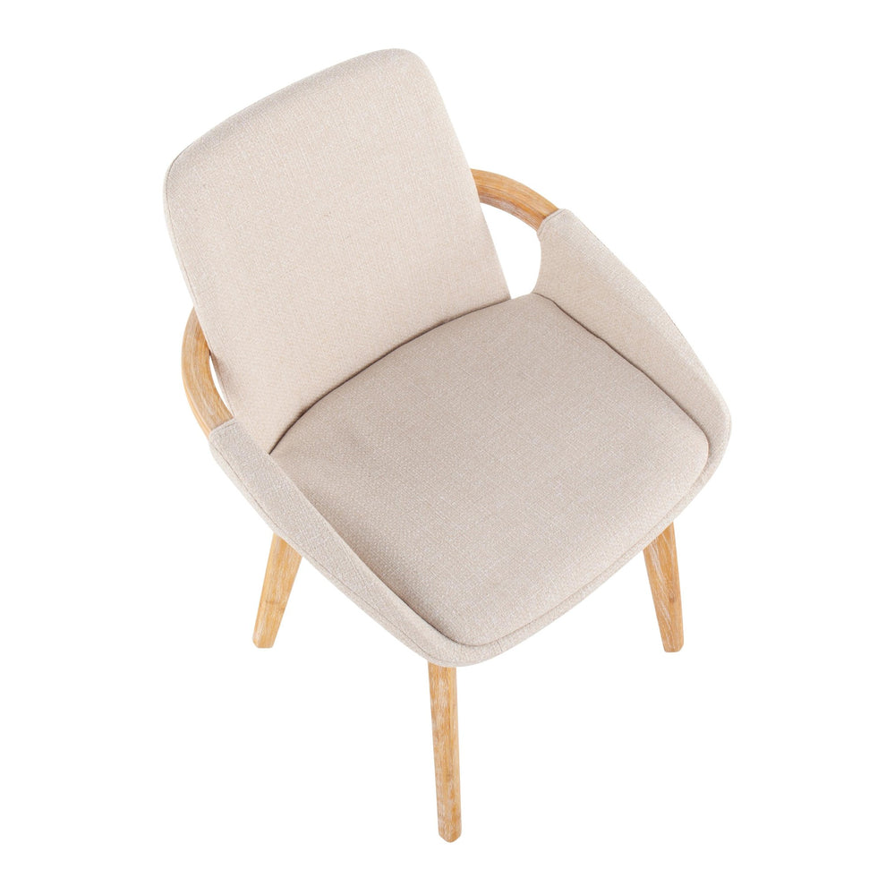 Cosmo Mid-Century Chair in Natural Bamboo and Blue Fabric By LumiSource | Side Chairs | Modishstore - 11
