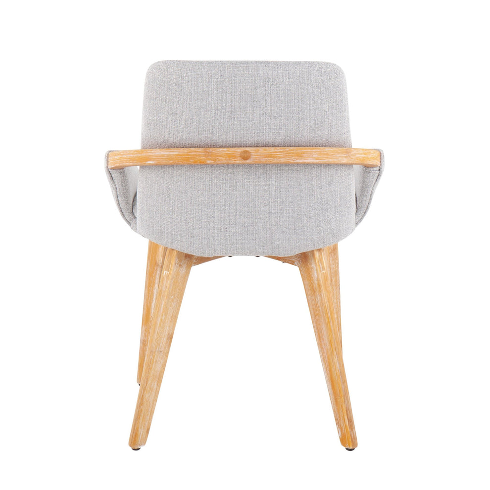 Cosmo Mid-Century Chair in Natural Bamboo and Blue Fabric By LumiSource | Side Chairs | Modishstore - 26