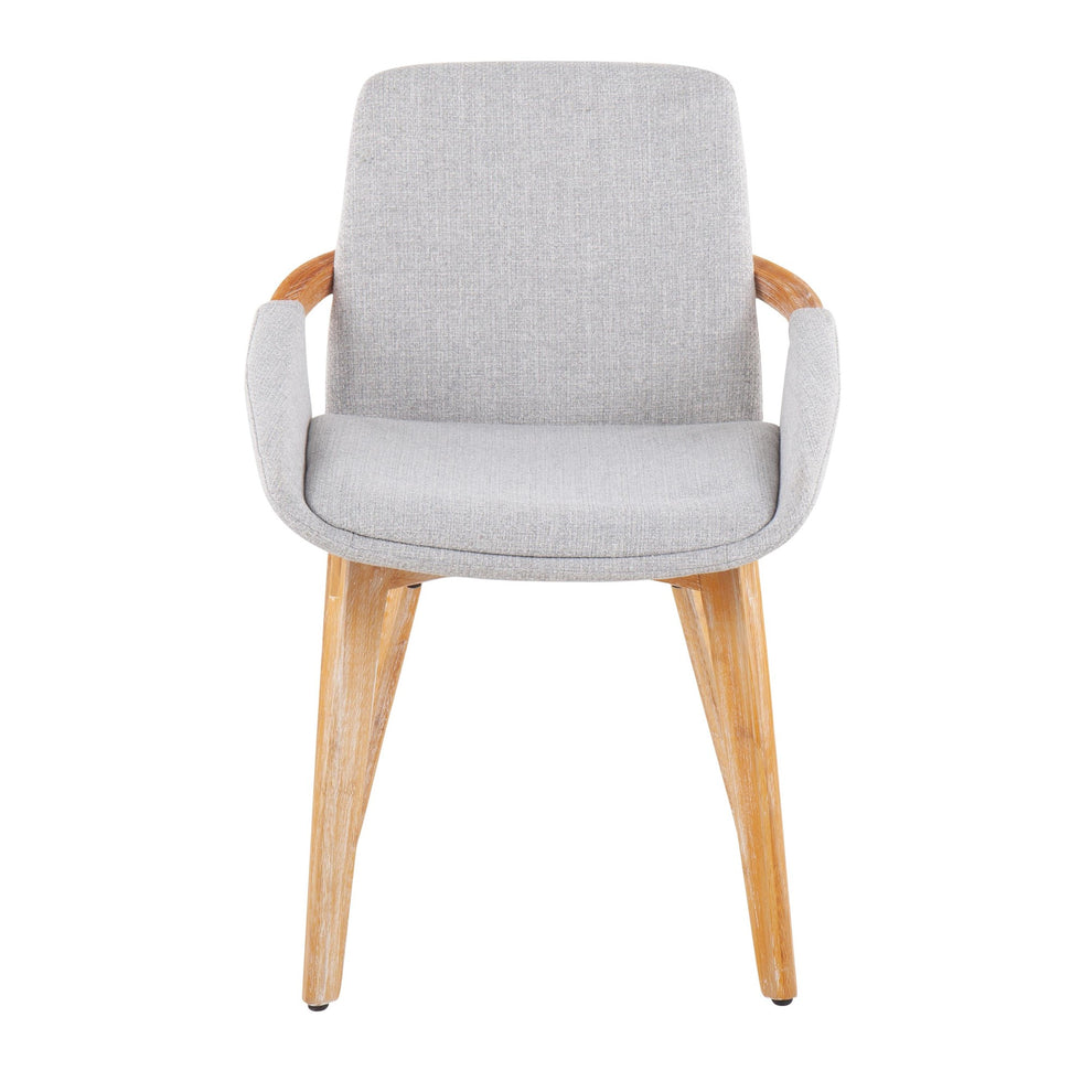 Cosmo Mid-Century Chair in Natural Bamboo and Blue Fabric By LumiSource | Side Chairs | Modishstore - 27
