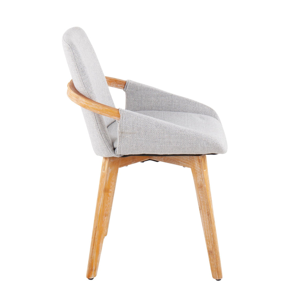 Cosmo Mid-Century Chair in Natural Bamboo and Blue Fabric By LumiSource | Side Chairs | Modishstore - 24
