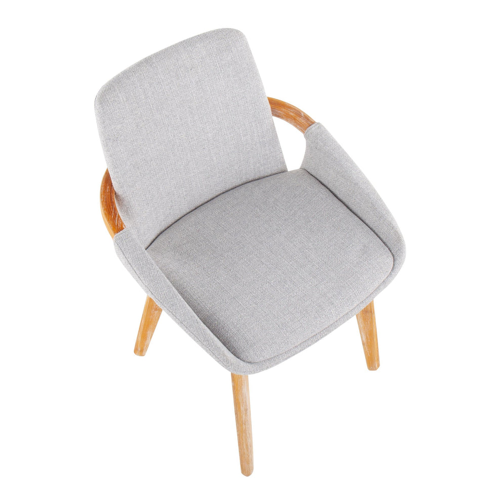 Cosmo Mid-Century Chair in Natural Bamboo and Blue Fabric By LumiSource | Side Chairs | Modishstore - 20