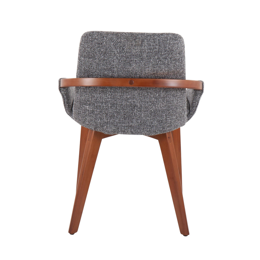 Cosmo Mid-Century Chair in Natural Bamboo and Blue Fabric By LumiSource | Side Chairs | Modishstore - 33