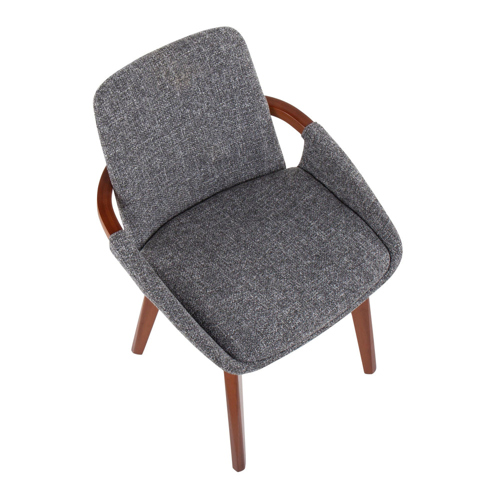 Cosmo Mid-Century Chair in Natural Bamboo and Blue Fabric By LumiSource | Side Chairs | Modishstore - 29