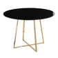 Cosmo Contemporary/Glam Dining Table in Gold Metal and Black Wood Top By LumiSource | Dining Tables | Modishstore - 4