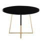 Cosmo Contemporary/Glam Dining Table in Gold Metal and Black Wood Top By LumiSource | Dining Tables | Modishstore - 5