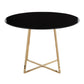 Cosmo Contemporary/Glam Dining Table in Gold Metal and Black Wood Top By LumiSource | Dining Tables | Modishstore - 3