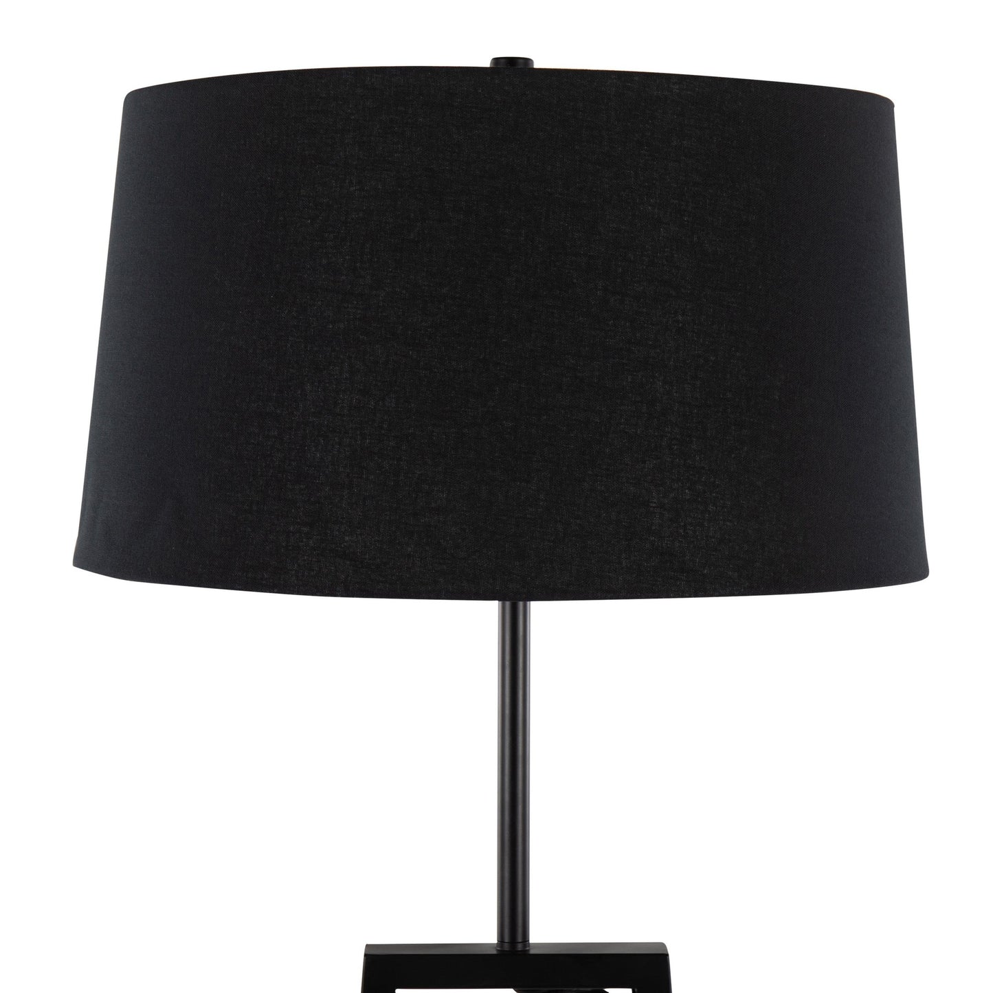 Cosmo Shelf Contemporary/Glam Floor Lamp in White Marble and Gold Metal with White Linen Shade By LumiSource | Floor Lamps | Modishstore - 10