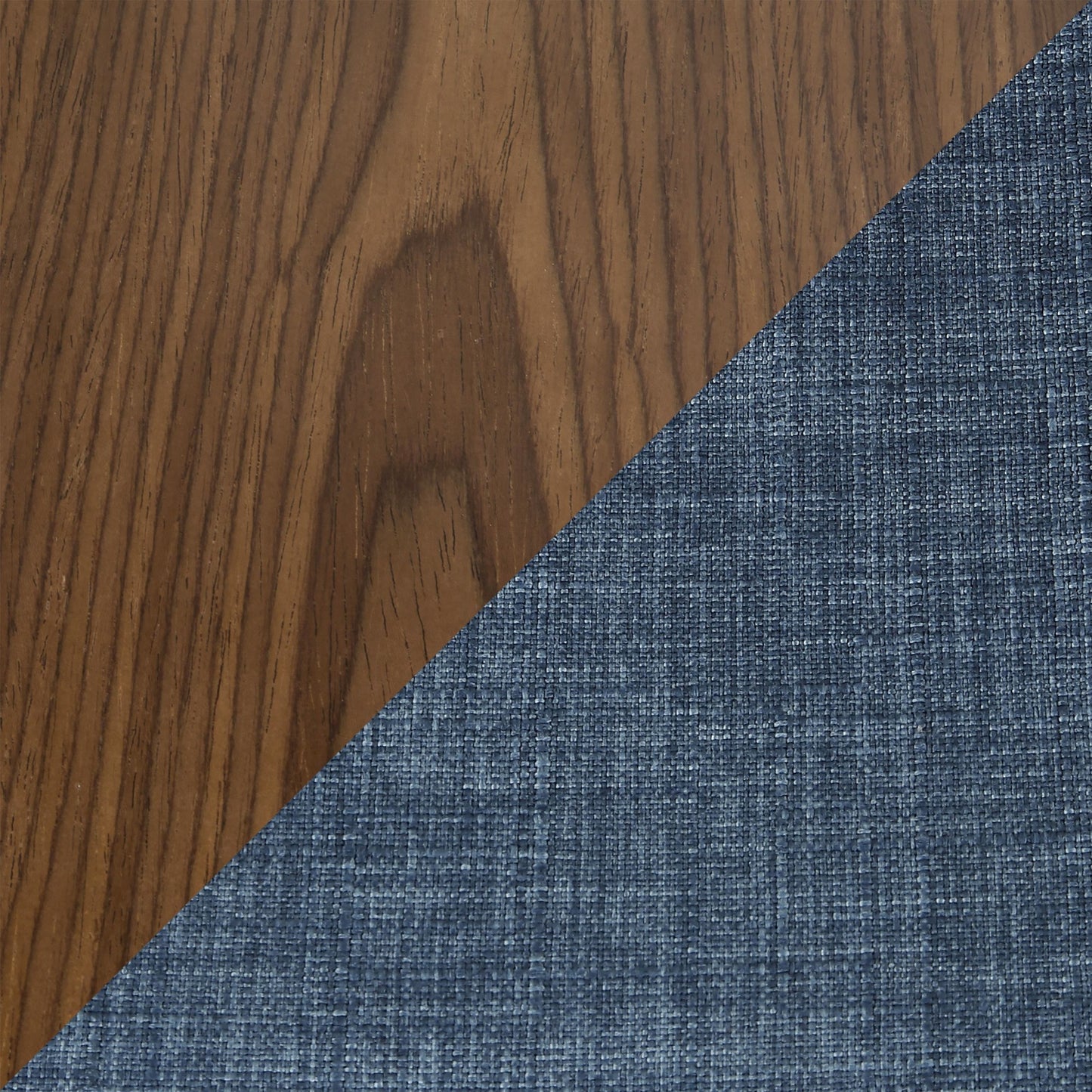 Curvini Mid-Century Modern Barstool in Walnut Wood and Blue Fabric By LumiSource - Set of 2 | Bar Stools | Modishstore - 5