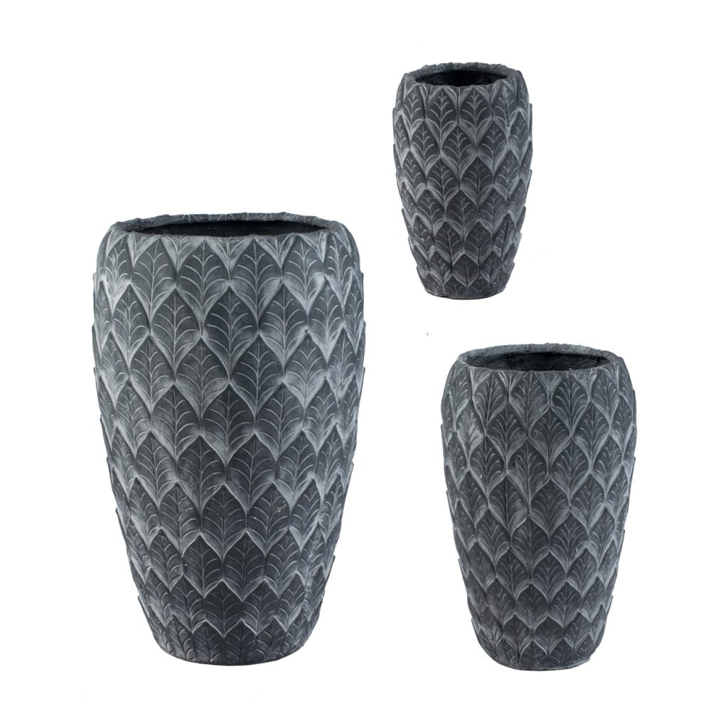 A&B Home Tall Round Pots Set of 3 | Outdoor Planters, Troughs & Cachepots | Modishstore