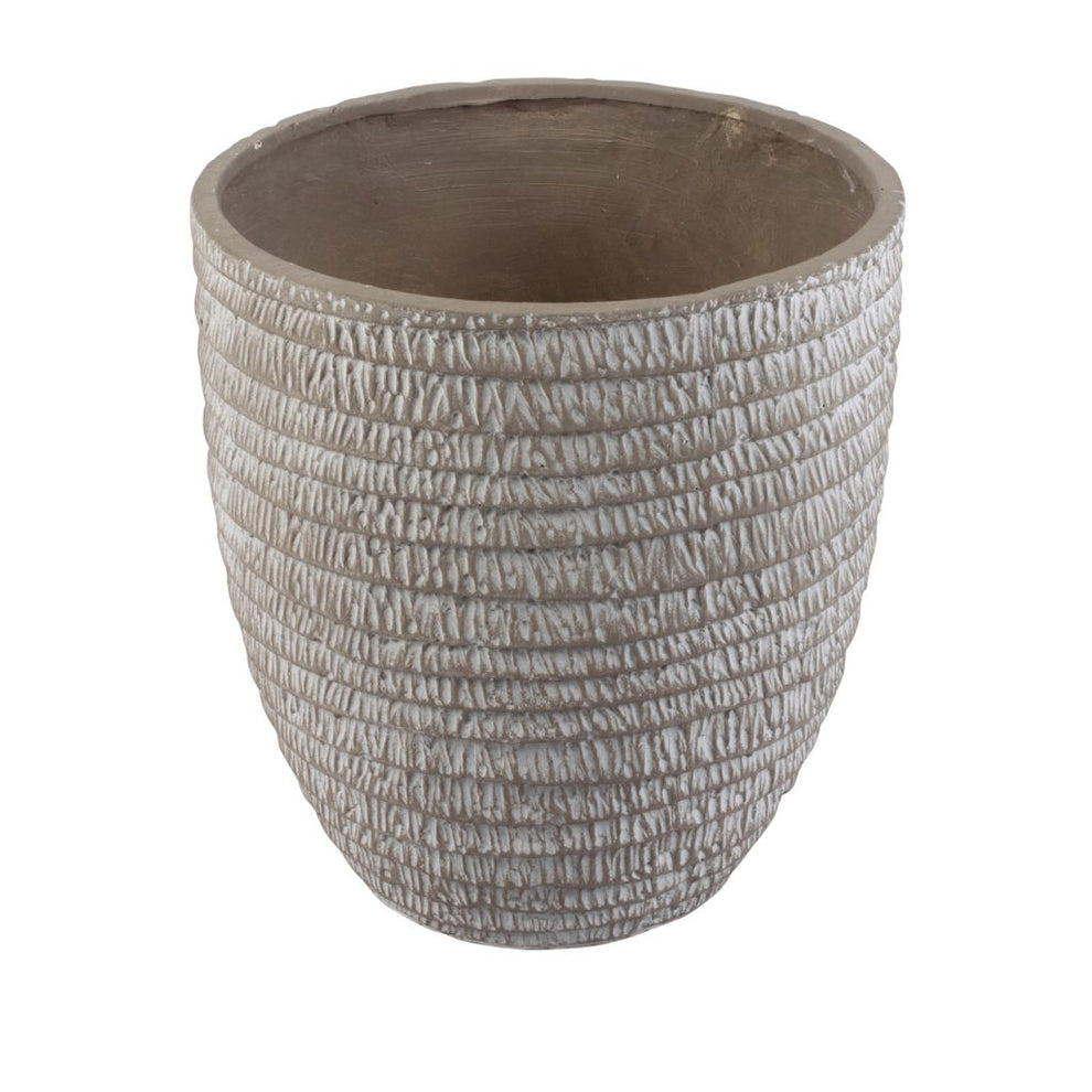 A&B Home Five Round Pots with White Net Finish | Outdoor Planters, Troughs & Cachepots | Modishstore - 2
