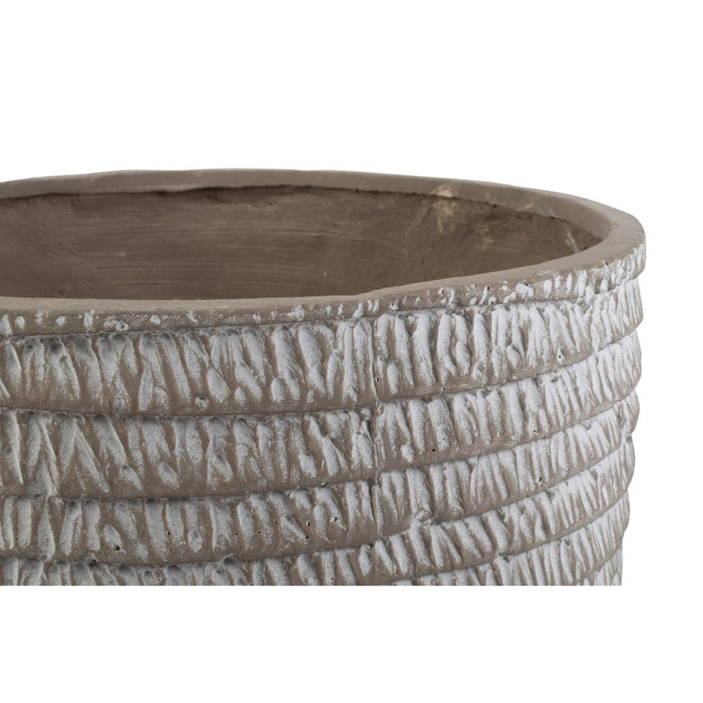 A&B Home Five Round Pots with White Net Finish | Outdoor Planters, Troughs & Cachepots | Modishstore - 3