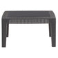 Dark Gray Faux Rattan Coffee Table by Flash Furniture | Outdoor Tables | Modishstore-2