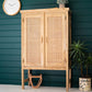 Large Two Door Wooden Cabinet With  Woven Cane Detail By Kalalou | Cabinets | Modishstore
