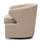 Baxton Studio Finley Mid-century Modern Beige Fabric Upholstered Swivel Armchair | Armchairs | Modishstore - 4