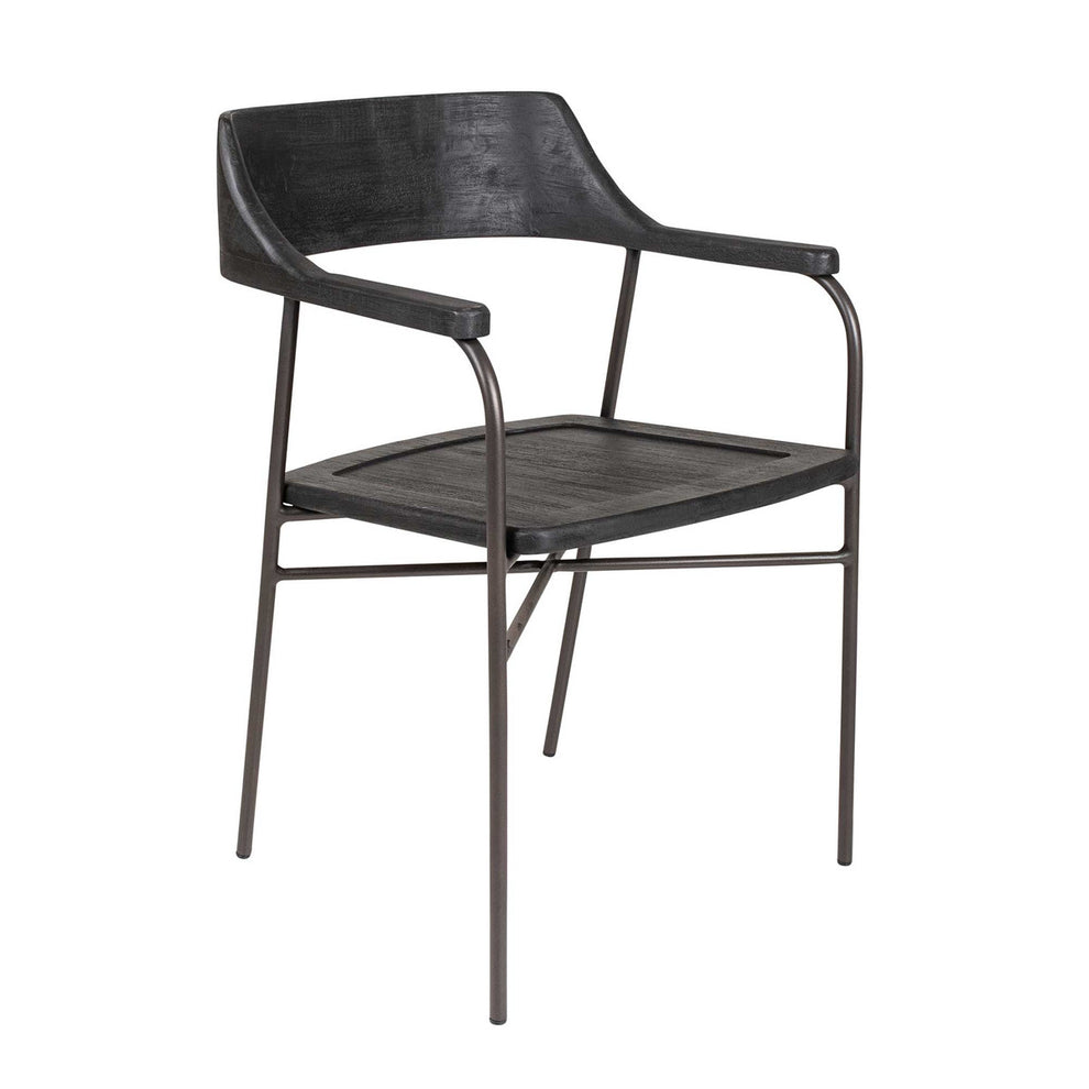 Zephyr Iron-Mango Dining Arm Chair, Bronze Set of 2 by Jeffan | Dining Chairs | Modishstore - 6