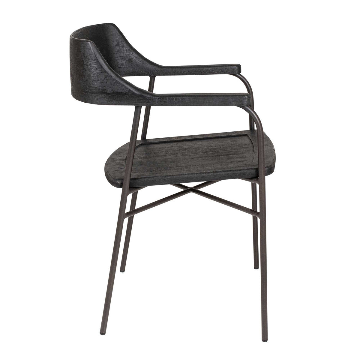 Zephyr Iron-Mango Dining Arm Chair, Bronze Set of 2 by Jeffan | Dining Chairs | Modishstore - 5