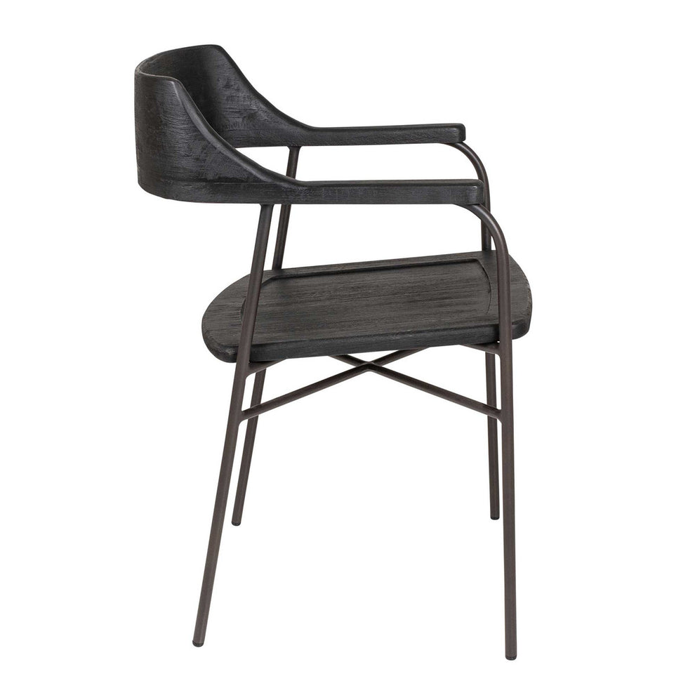 Zephyr Iron-Mango Dining Arm Chair, Bronze Set of 2 by Jeffan | Dining Chairs | Modishstore - 5