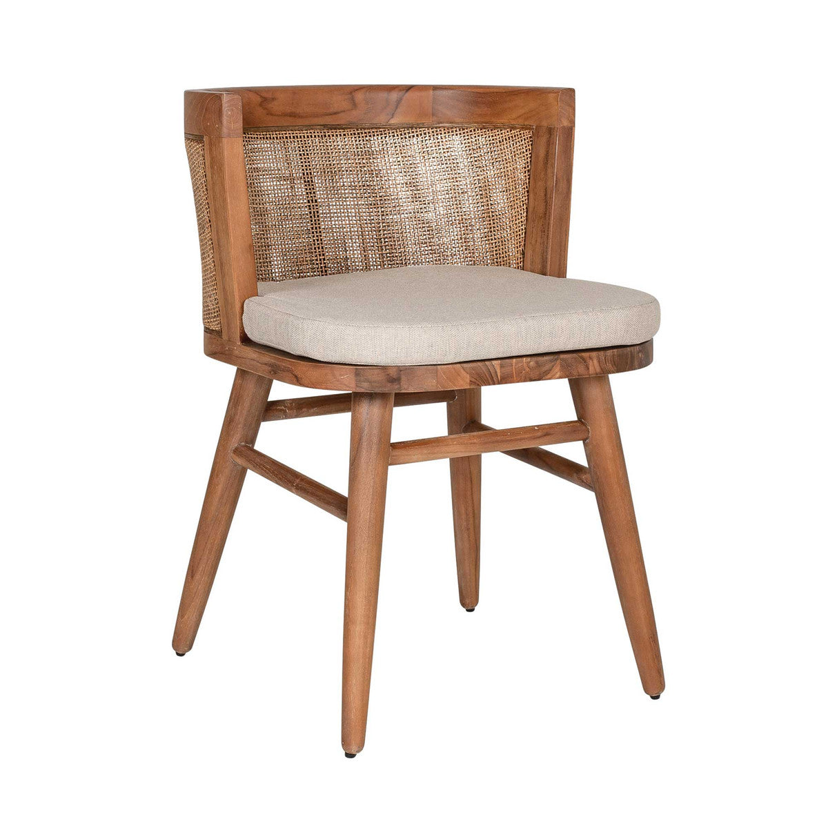 Loe Teak Dining Chair, Cane/Teak Set of 2 by Jeffan | Dining Chairs | Modishstore - 11
