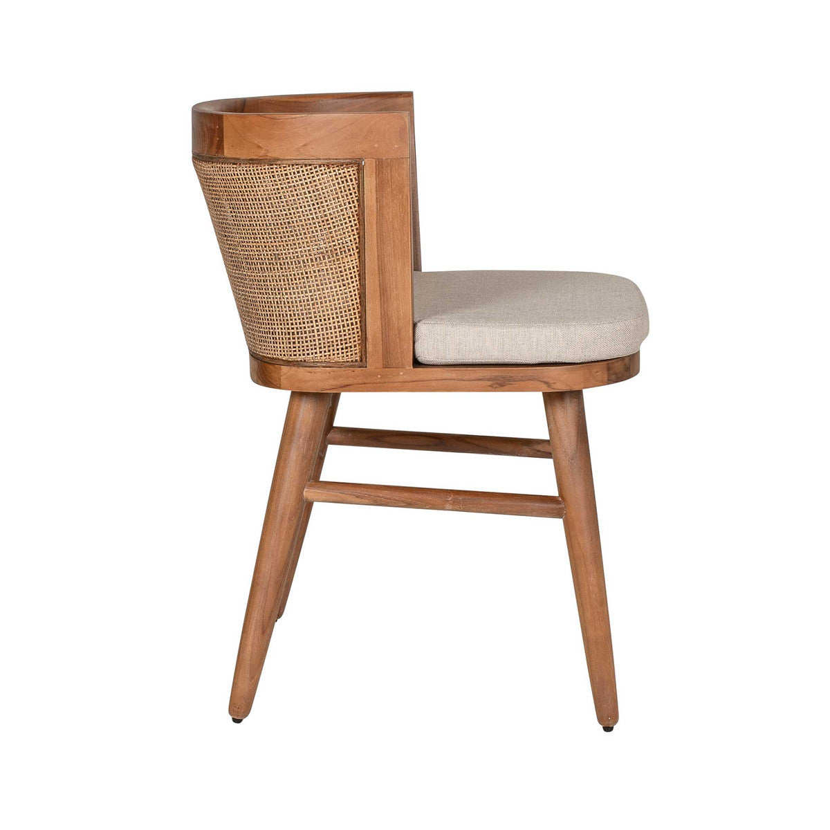 Loe Teak Dining Chair, Cane/Teak Set of 2 by Jeffan | Dining Chairs | Modishstore - 10