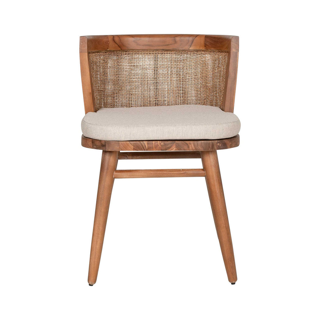 Loe Teak Dining Chair, Cane/Teak Set of 2 by Jeffan | Dining Chairs | Modishstore - 8