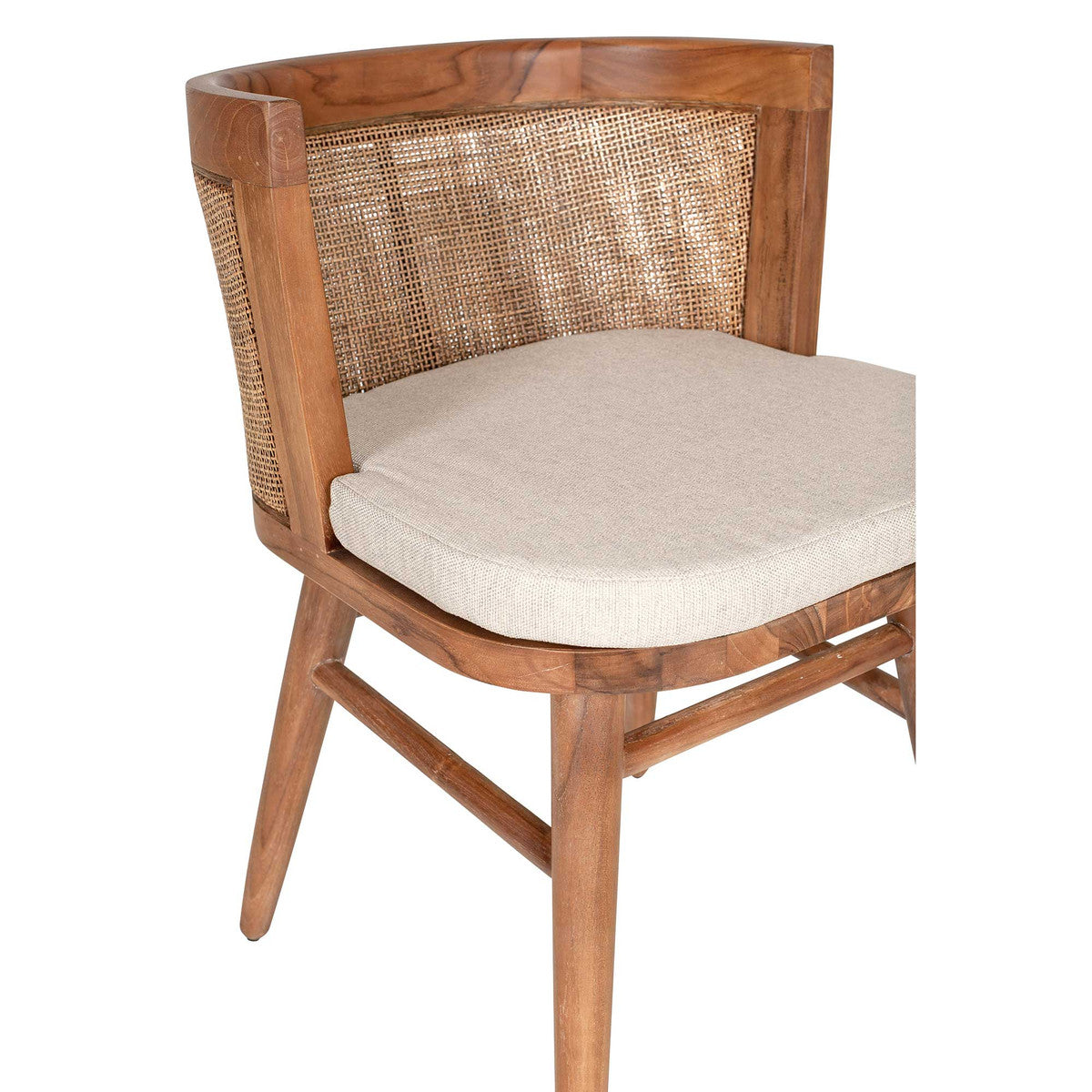 Loe Teak Dining Chair, Cane/Teak Set of 2 by Jeffan | Dining Chairs | Modishstore - 7