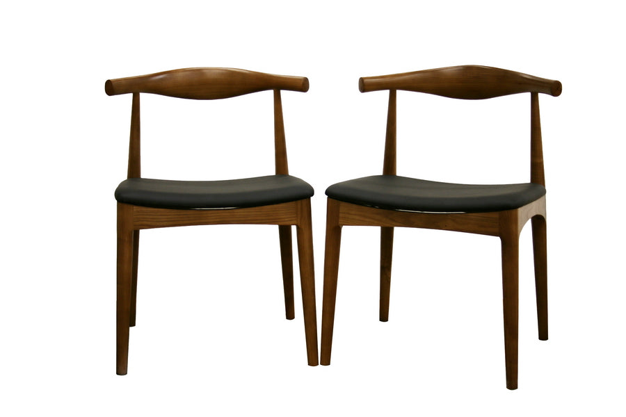 Baxton Studio Sonore Solid Wood Mid-Century Style Accent Chair Dining Chair | Modishstore | Dining Chairs