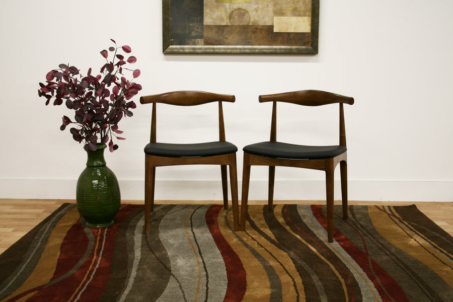 Baxton Studio Sonore Solid Wood Mid-Century Style Accent Chair Dining Chair | Modishstore | Dining Chairs - 5