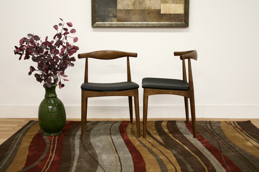 Baxton Studio Sonore Solid Wood Mid-Century Style Accent Chair Dining Chair | Dining Chairs | Modishstore
