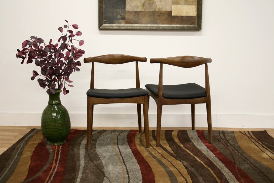 Baxton Studio Sonore Solid Wood Mid-Century Style Accent Chair Dining Chair | Modishstore | Dining Chairs - 3
