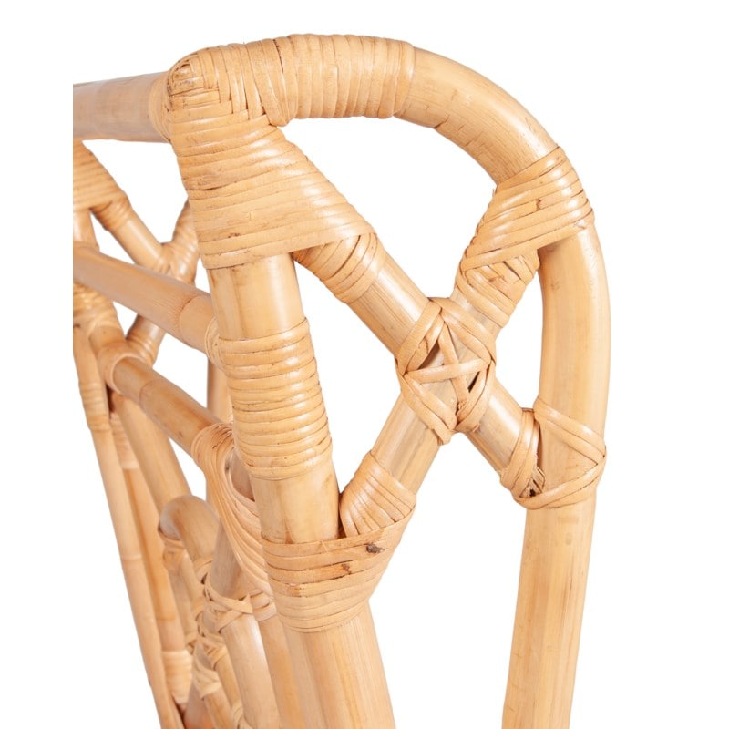 Evie Wingback Rattan Side Chair, Natural Set of 2 by Jeffan | Side Chairs | Modishstore - 4