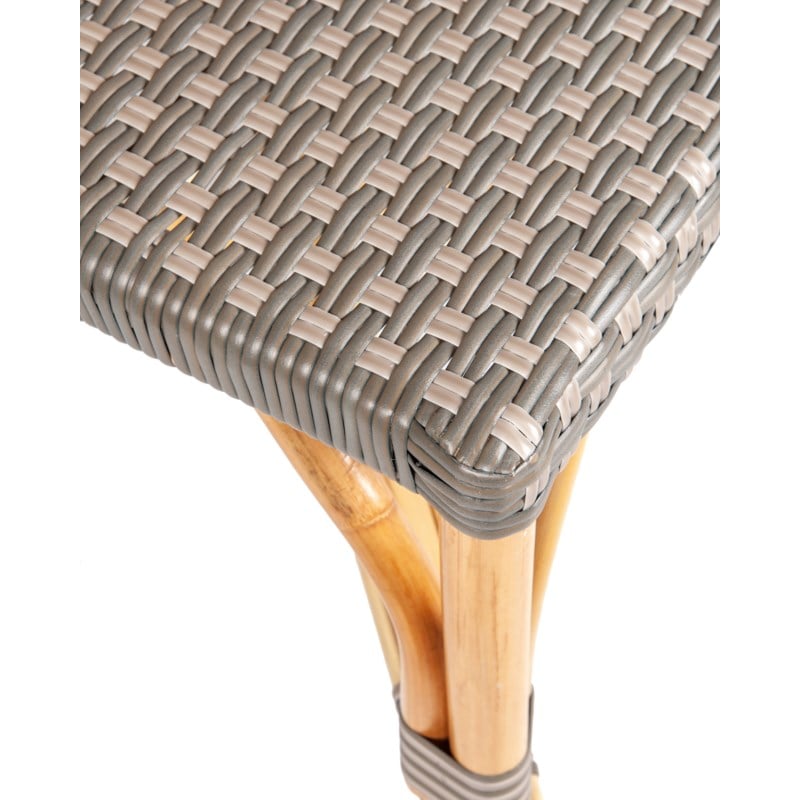 Brea Bistro Rattan Side Chair, Natural and Grey Set of 2 by Jeffan | Side Chairs | Modishstore - 7