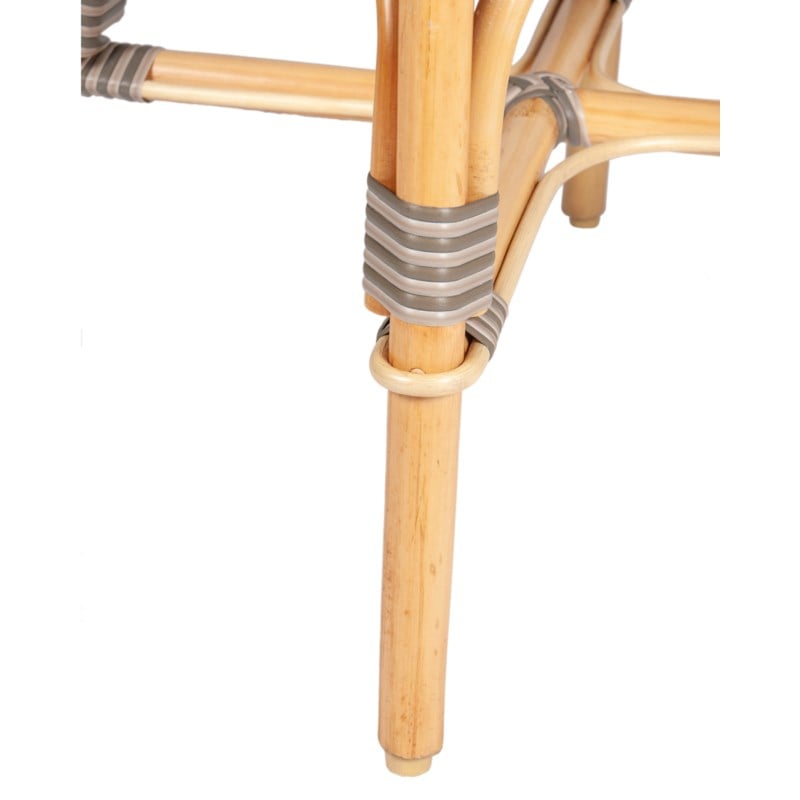 Brea Bistro Rattan Side Chair, Natural and Grey Set of 2 by Jeffan | Side Chairs | Modishstore - 8