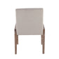 Carmen Contemporary Chair in White Washed Wood and Beige Fabric By LumiSource - Set of 2 | Side Chairs | Modishstore - 7
