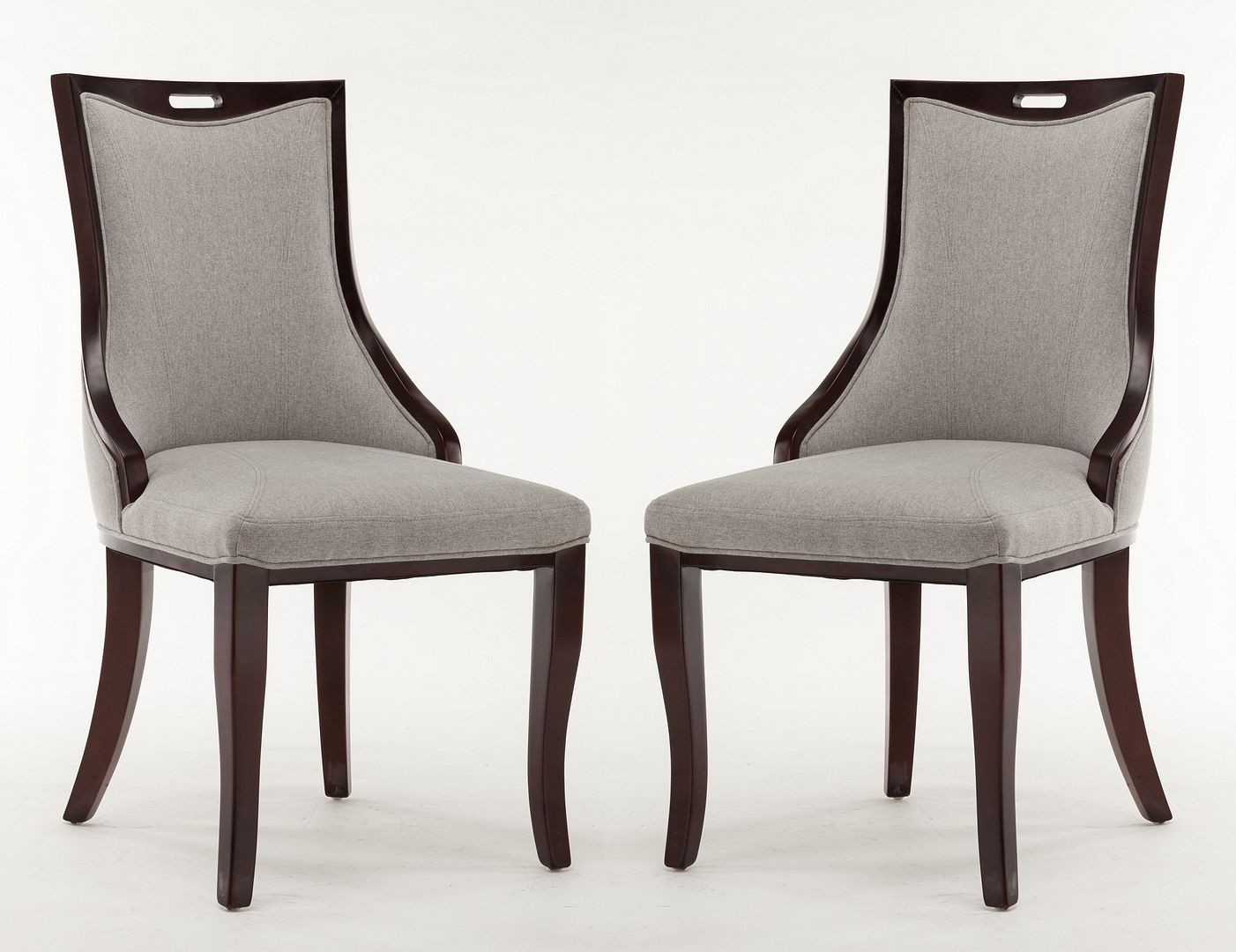Manhattan Comfort Emperor Bronze and Walnut Faux Leather Dining Chair (Set of Two) | Dining Chairs | Modishstore - 14