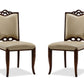 Manhattan Comfort Regent Cream and Walnut Faux Leather Dining Chair (Set of Two) | Dining Chairs | Modishstore - 6