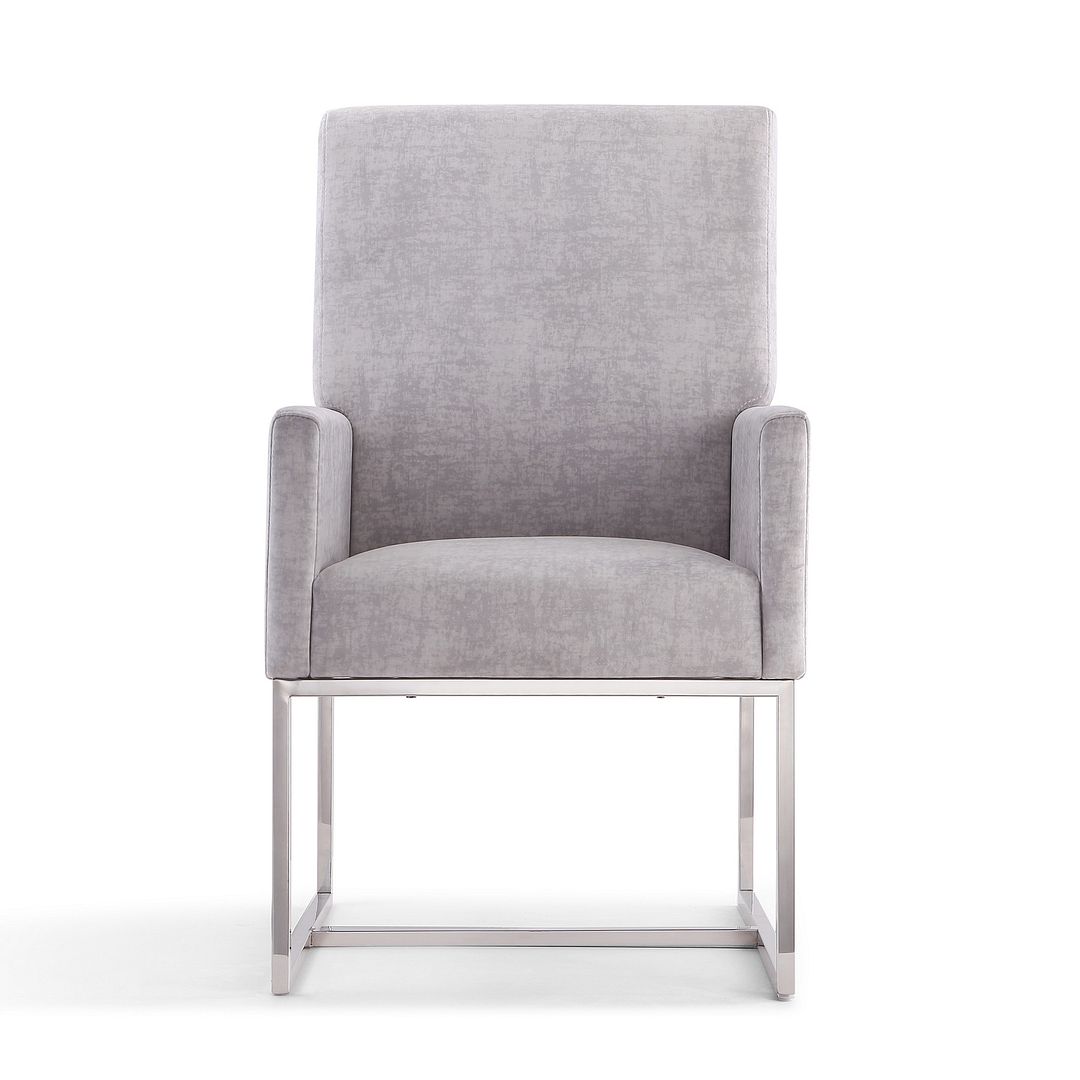Manhattan Comfort Element Blue Velvet Dining Armchair | Dining Chairs | Modishstore - 7