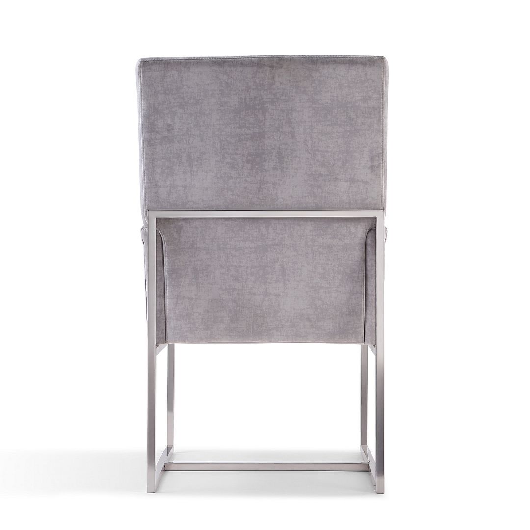 Manhattan Comfort Element Blue Velvet Dining Armchair | Dining Chairs | Modishstore - 9