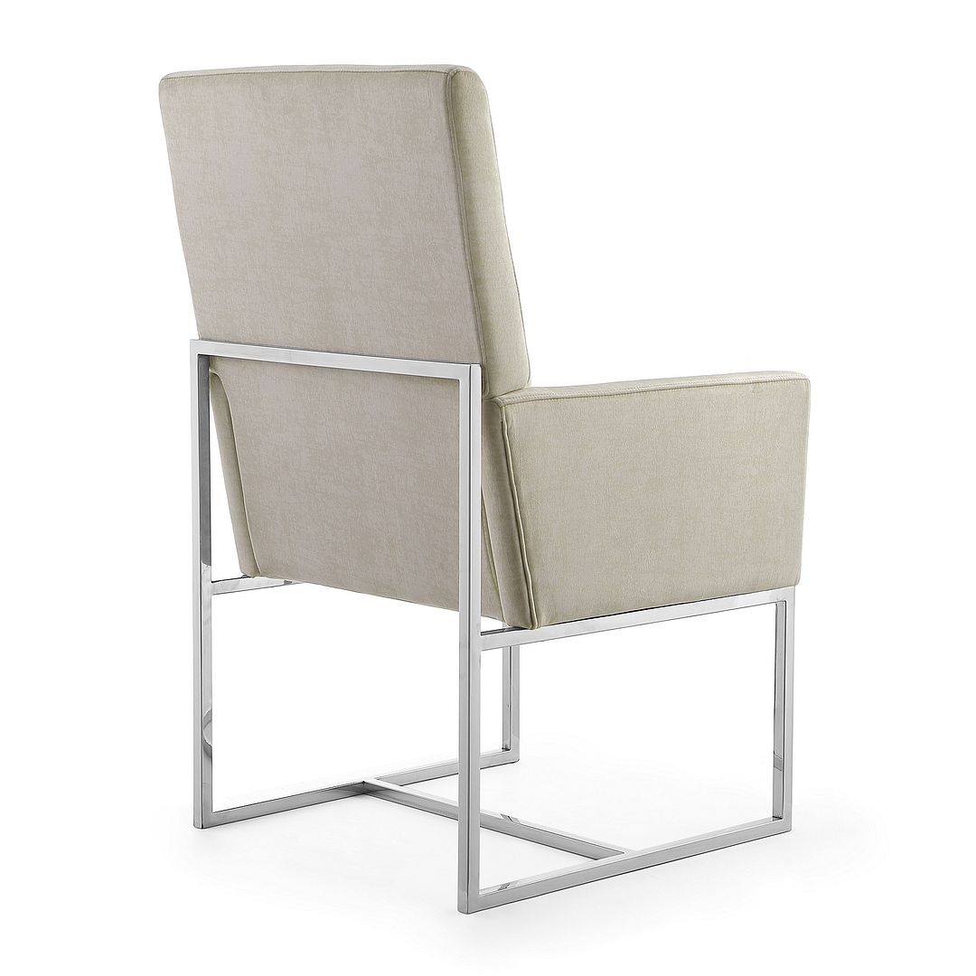 Manhattan Comfort Element Blue Velvet Dining Armchair | Dining Chairs | Modishstore - 15