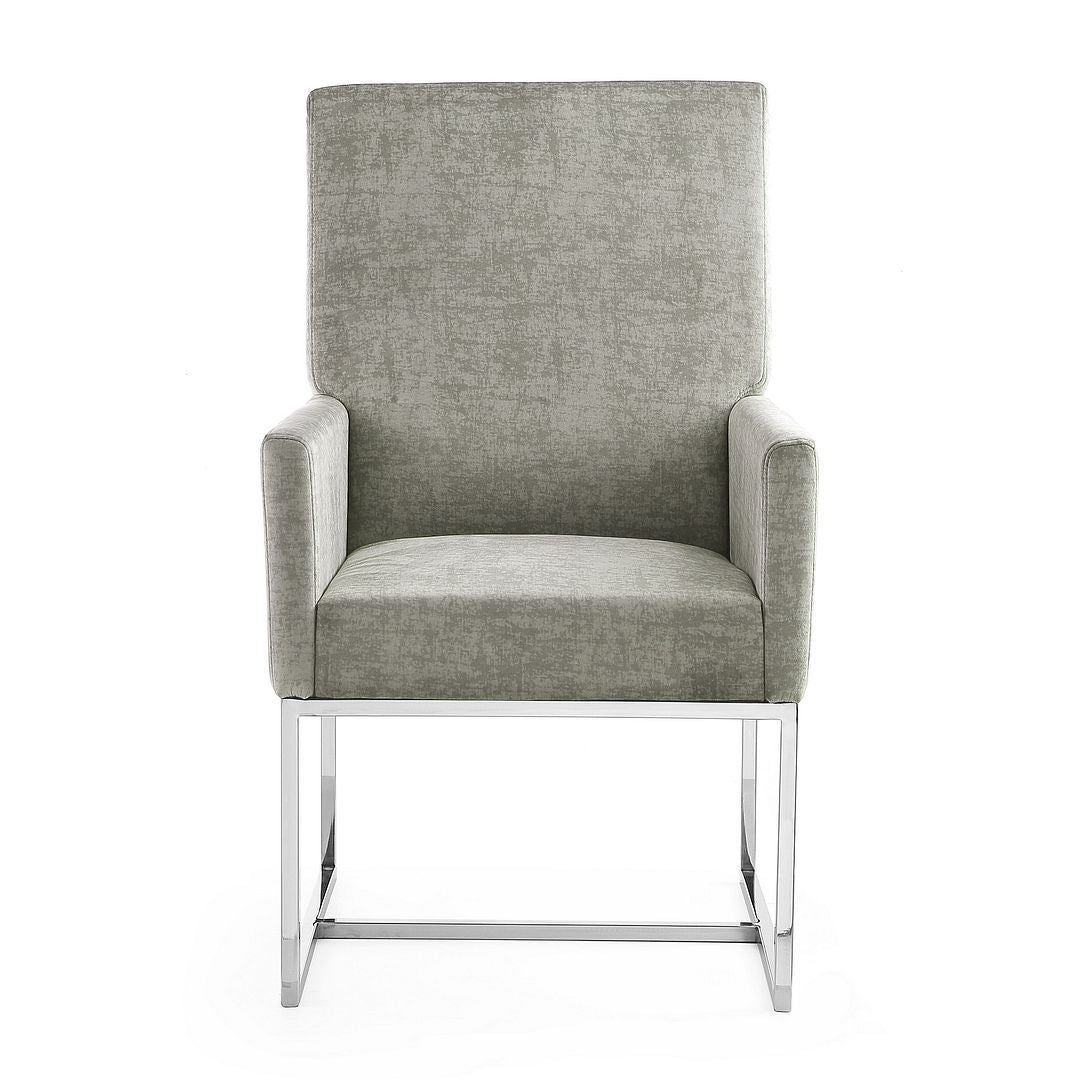 Manhattan Comfort Element Blue Velvet Dining Armchair | Dining Chairs | Modishstore - 19