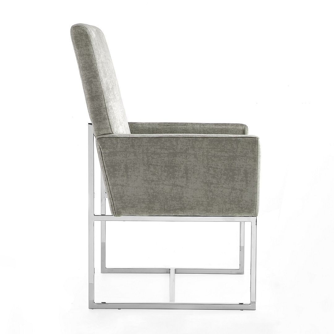 Manhattan Comfort Element Blue Velvet Dining Armchair | Dining Chairs | Modishstore - 22
