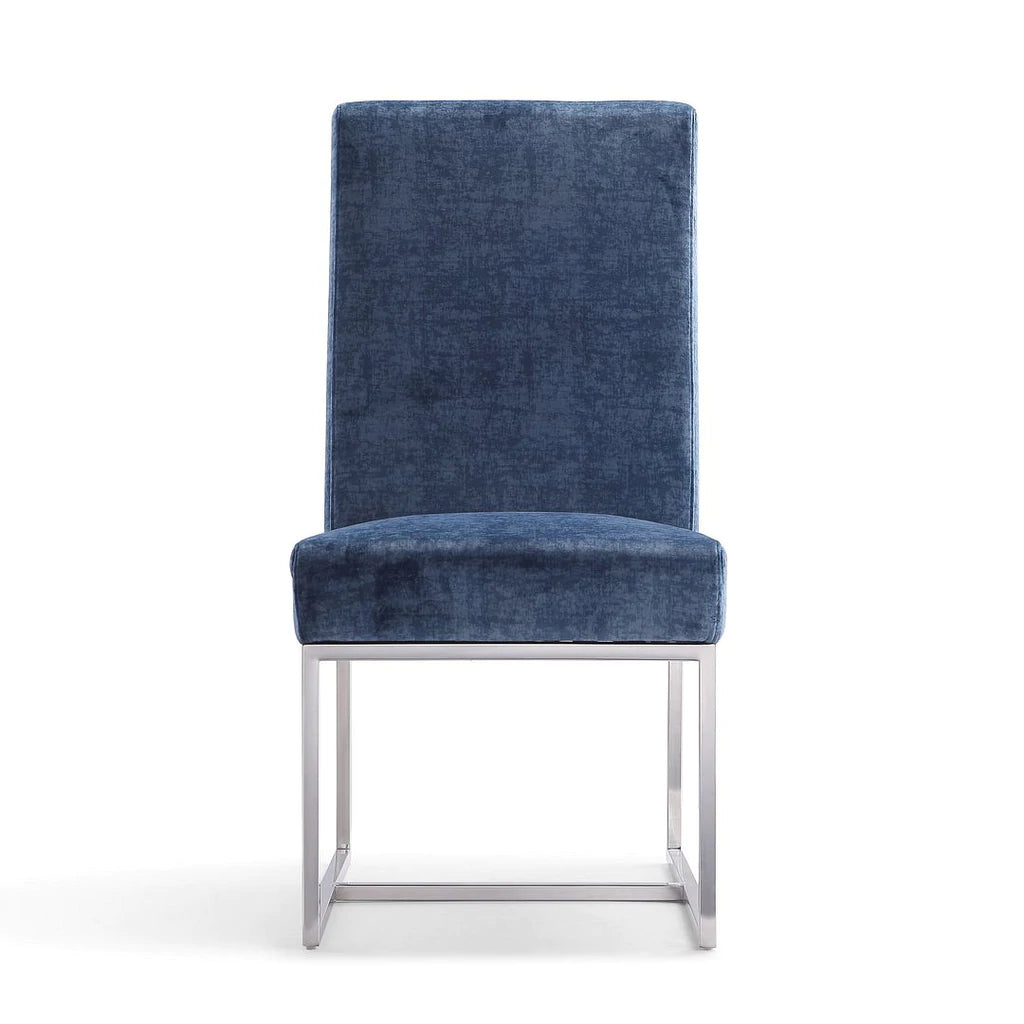 Manhattan Comfort Element Blue Velvet Dining Chair | Dining Chairs | Modishstore - 3